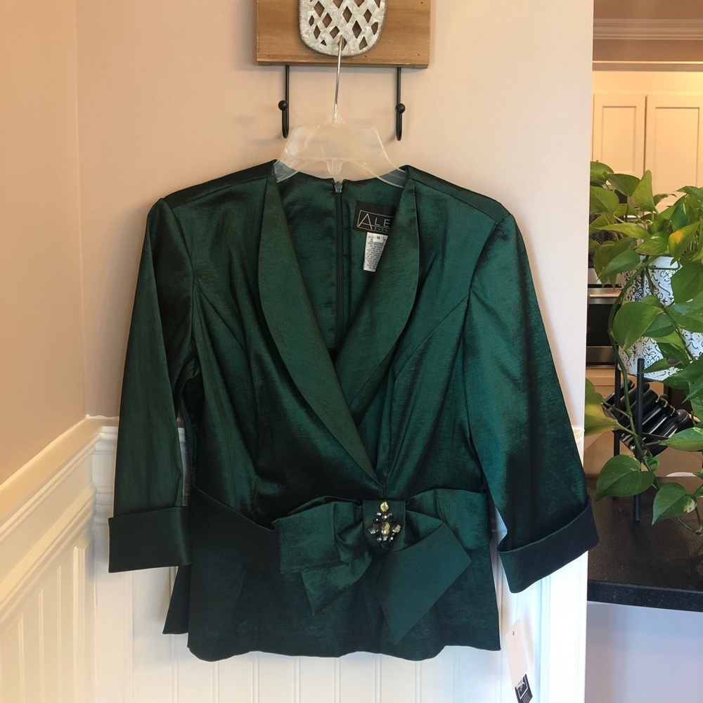 ALEX EVENING EMERALD TOP